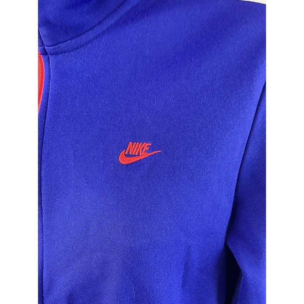 VINTAGE Nike Sportswear Jacket Womens Medium Blue Athletic Track Jacket